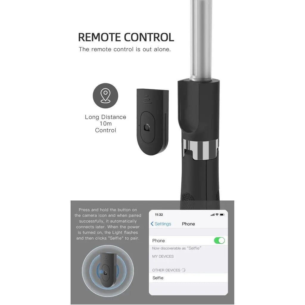 3-in-1 Wireless Selfie Stick Tripod – Your Perfect Travel Companion!