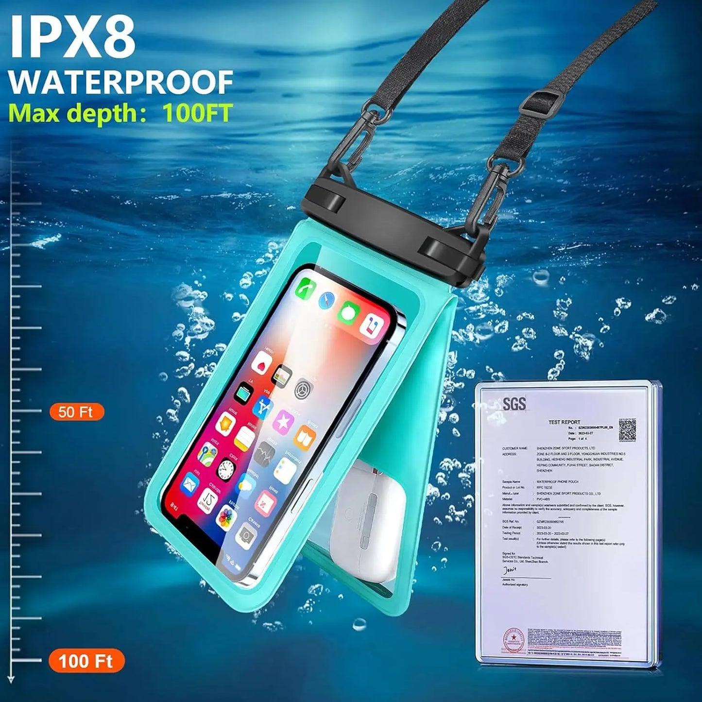 Double Waterproof Phone Pouch – Universal Dry Bag for Travel & Vacations