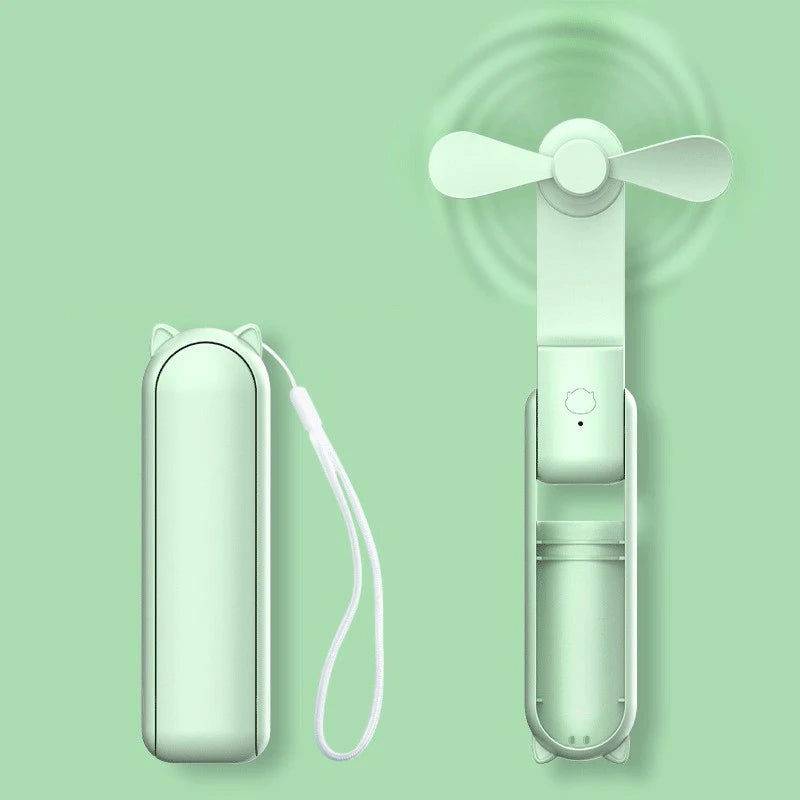 Portable USB Mini Fan – Rechargeable & Foldable