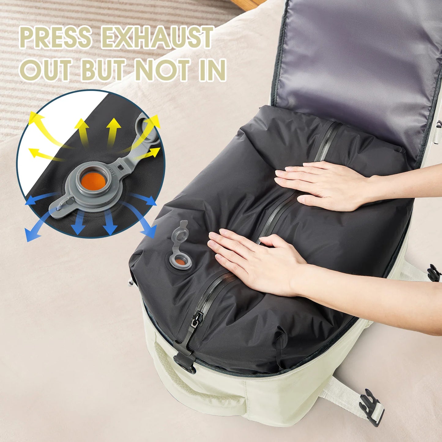 Vacuum Compression Travel Backpack – Pack More, Travel Smarter!