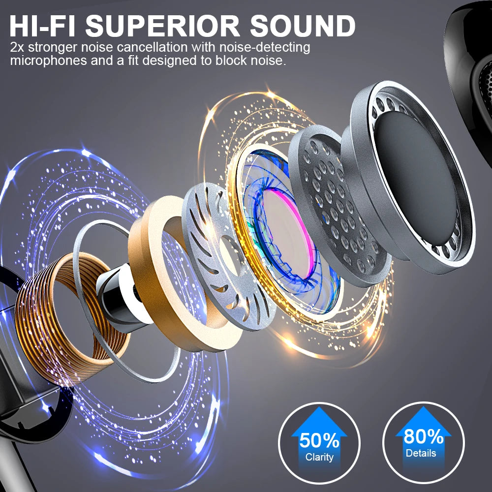 PulsePods™ Wireless Earbuds with LED Display