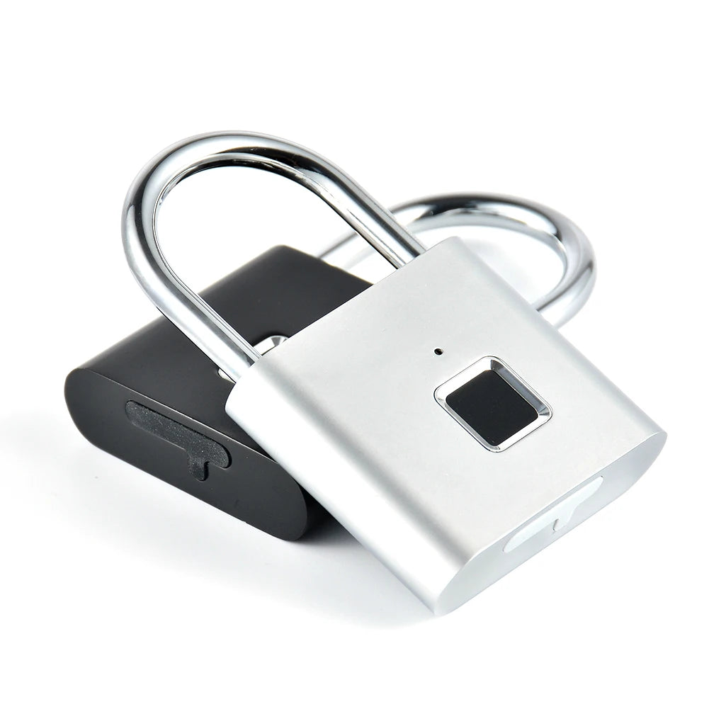 Smart Fingerprint Padlock – USB Rechargeable &amp; Waterproof Travel Lock