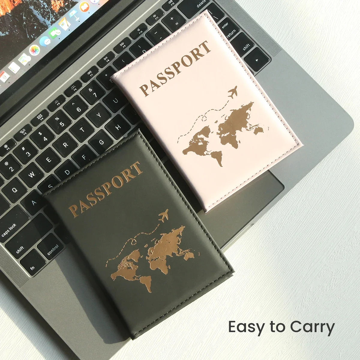 Passport Holder – Slim Travel Cover with World Map Design