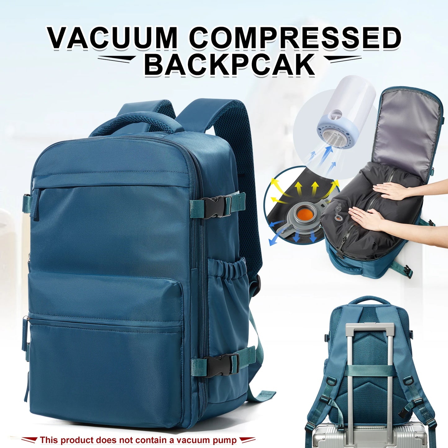 Vacuum Compression Travel Backpack – Pack More, Travel Smarter!